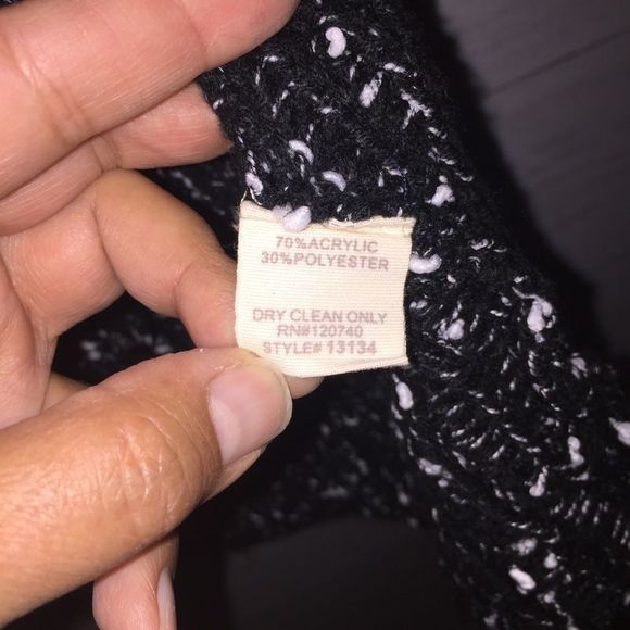 Mystree Black w/White Specks Shrug Sweater - Picture 6 of 6